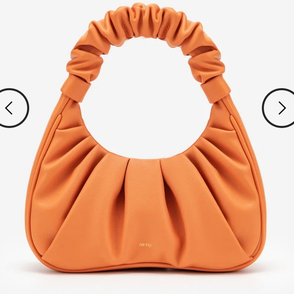 JW PEI Gabbi ruched hobo handbag orange